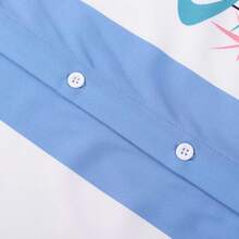 Vintage 1950s Casual Short Sleeve Button Up Contrast Summer Color Block Cuban Bowling Shirts Men - 黑色和焦橙色 - 查看 11