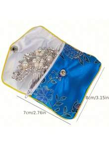 12 件珠宝丝绸礼品袋，多种颜色（随机搭配）旅行必需品旅行配件旅行包度假度假返校学校用品眼镜盒太阳镜女士