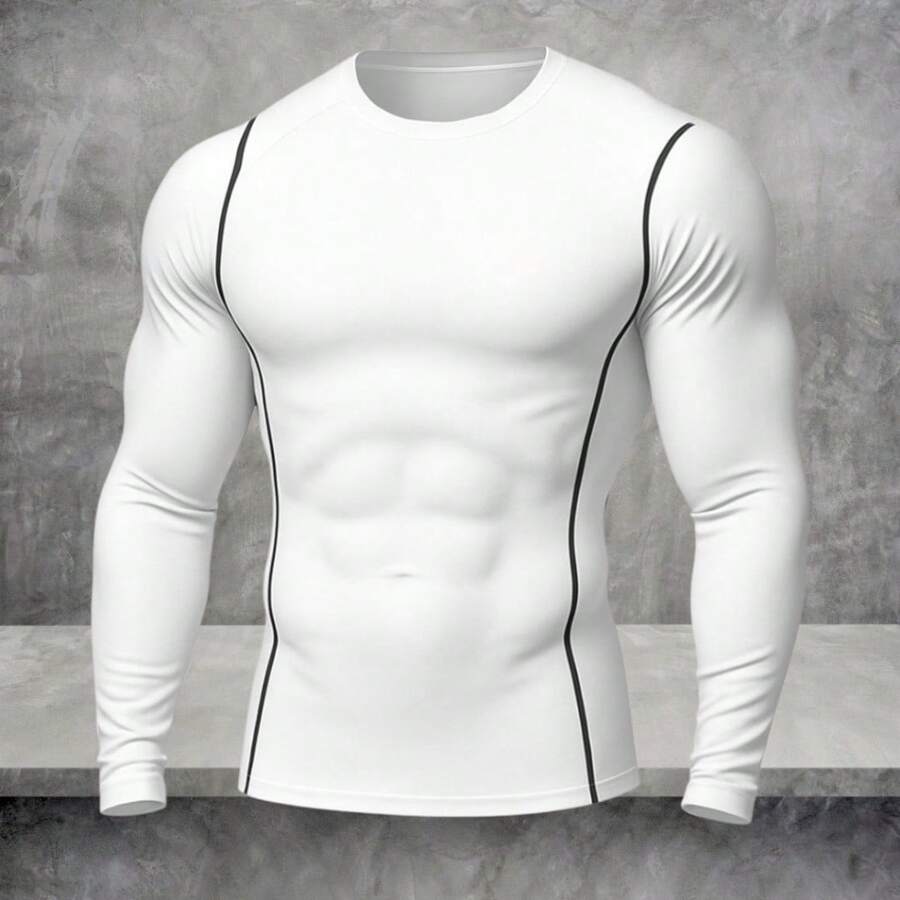 Men's Premium Pro Sports Thermal Cold Weather Long Sleeve Compression T-Shirt