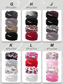 4pcs/1pc Fashion Fruit Lemon, Watermelon, Cherry Print Headbands, Versatile Daily Accessories, Hairband Fall Winter Hair Band Hair Accessories For Women For Vacation Outfits Woman Summer Outfits - Multicolor - View 9