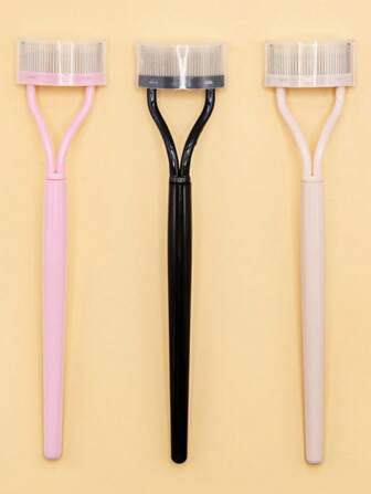 1pc Eyelash Comb Eyelash Separator Steel Needle Eyelash Comb Stainless Steel Dense Teeth Comb Portable Eyelash Curling Auxiliary Tool Makeup Tool Fake Eyelash Grooming Tool,Eyebrow Brush,Eyeshadow Brush,Spoolie,Spoolie Brush