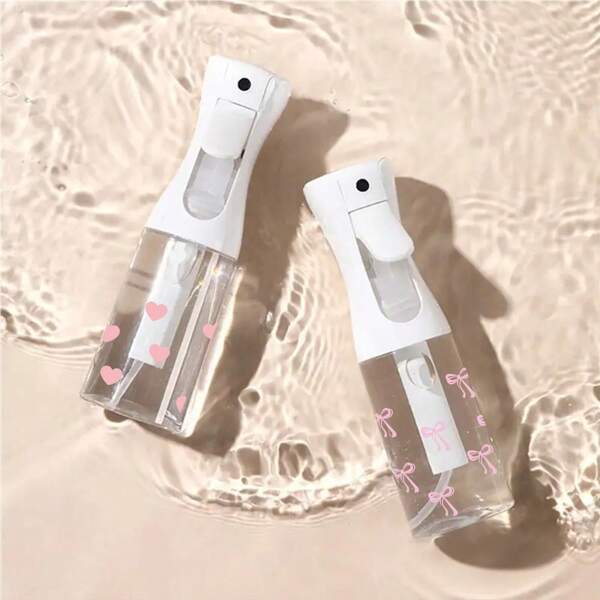 2/1pc Cute Love, Daisy, Bow Print High Pressure Hair Spray Bottle, Ultra Fine Continuous Water Mister For Hairstyling, Cleaning, Plants, Facial Moisture, Multipurpose Plastic Kitchen Oil Sprayer, Useful Tool, Kitchen Accessories Ultra-Fine Continuous Spray Bottle Portable, Reusable, Multi-Purpose Plastic Sprayer Hair Spray, Multi-Purpose Plastic Spray Bottle For Hairdressing, Cleaning, Plants, Facial Moisturizer, Utility Tools, Kit