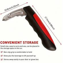 قطعتان مطرقة سلامة السيارة من الألومنيوم مع مقبض الباب- مصممة ارغونوميكيا بقبضة ضد الانزلاق للمسنين والمعاقين- مناسبة لتحطيم نوافذ معظم المركبات