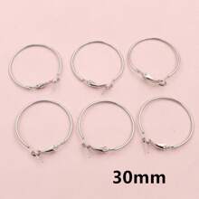 20pcs 15-30mm Earring Clip On Hoops Round Big Circle Hoop Hooks Earrings DIY Jewelry Making Accessories Findings