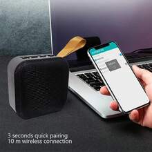 Mini Speaker, Bluetooth Speaker, High-Fidelity Stereo | Wireless 5.3 | Compact Outdoor Audio System | Supports TF Card/AUX Input | Suitable For Hiking, Cycling, Camping, Beach Parties And Party Gifts | Compatible With Smartphones, TVs, Tablets And Other Devices - Black - View 3
