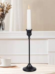 1Pc/1Set Exquisite And Elegant Metal Cone Candle Holder, European Style Black Candle Holder Set, Romantic European Style Candle Holder, Detachable Candle Holder, Pillar Candle Holder, Pillar Candle Holder, Anti-Scald Candle Holder, Romantic European Candlelight Dinner Wedding Decoration Candle Holder, Four Seasons Candle Holder