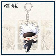 Jujutsu Kaisen 1 pezzo ciondolo portachiavi, charm per telefono, portachiavi per auto, decorazione per zaino, accessorio per borsa, regalo festivo, con personaggi anime in kimono di Gojo, Yuji, Geto, Megumi, Toge, Sukuna in acrilico