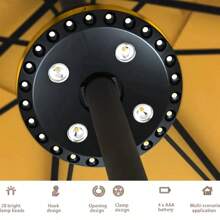 1pc Outdoor Patio Umbrella Light, 28 Bright LED Bulbs, 3 Lighting Modes, Energy-Saving & Easy Installation, Adjustable Clamp & Hanging Hook, Suitable For Garden, Patio Party, Umbrella, Tent