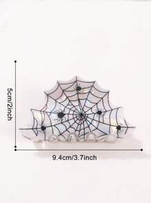 1 Pezzo Fermaglio per capelli stile Y2K a ragnatela di Ognissanti - Con stampa di ragno, di grandi dimensioni - Antiscivolo, accessorio per capelli di moda per Ognissanti, ottima scelta come regalo per le vacanze, fermagli eleganti, accessori per la scuola e il college, autunno e inverno, per outfit da vacanza per donna