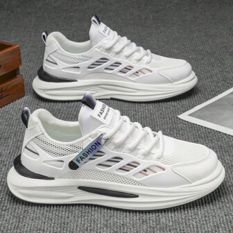 2025 New Breathable Men's Fashion Mesh Sneakers, Thick-Sole Non-Slip Casual Shoes, Youth Platform Footwear