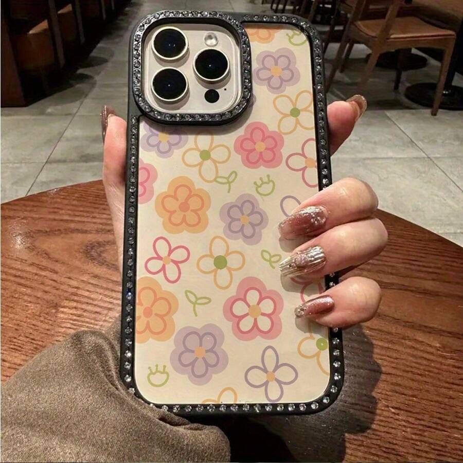 Funda para teléfono 1PC Teléfono Bling de Doble Cara, Parte Trasera Dura Suave a Prueba de Golpes, Multicapa, TPU + PC, Compatible con 16/15/14/13/12/11 Pro/Plus - Negro - Ver 1