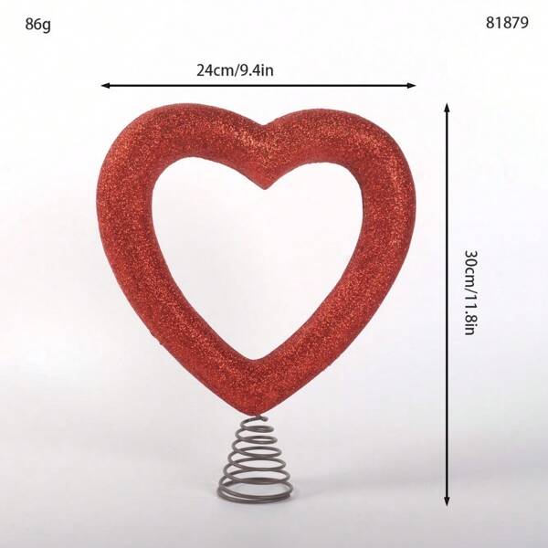 Red Love with Spring Tree Top Star Ornament Valentine's Day Christmas Family Atmosphere Tree Top Decoration