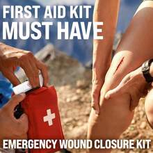 Emergency Wound Closure Strips - 24pk - 3 Types Easy To Use Butterfly Bandages - Stitchless &Amp; Painless Laceration Closure Kit - Mix Pack - View 2