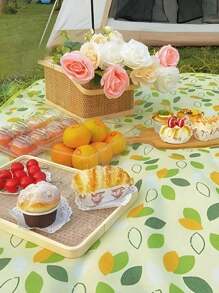 1 件大号加厚防沙防水垫、野餐毯、户外防水可折叠野餐垫、便携式野营垫，适合家人、朋友露营野餐（39.3 * 59 英寸） - 彩色 - 查看 10