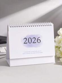 1 Pezzo Calendario da tavolo 2025-2026.12, Calendario portatile carino per pianificazione e organizzazione quotidiana e mensile, accessori da scrivania per casa e scuola, forniture per studenti e insegnanti, materiale scolastico