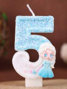 Disney Disney FROZEN ELSA Princess Themed Cute Candle Birthday Cake Decorative Bougie Creative Cartoon Girls Celebration Party Supplies Wholesale