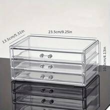 Transparent Makeup Organizer Drawers - Dust Proof, Stackable Tabletop Storage For Lip Gloss, Lipstick, Jewelry, With Clear View - Perfect Makeup Products Storage And Display