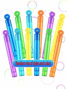 12/24/48/60 قطعة عصا فقاعات على شكل وردة، عصي فقاعات يدوية صغيرة، أنابيب فقاعات ملونة، هدايا حفلات (سائل الفقاعات غير مشمول) - متعدد الألوان - مشاهدة 3