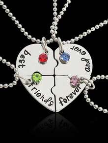 2/3/4 Chiếc/Bộ Dây Chuyền Bạn Thân Dây Chuyền BFF Nữ Tình Yêu Tình Bạn Mặt Dây Chuyền Choker Thời Trang Nam Và Nữ Trang Sức Quà Tặng Hình Khoai Tây Chiên Burger Thiết Kế Sáng Tạo Dây Chuyền Mãi Mãi Choker Tình Bạn BFF Trang Sức Cao Cấp - Một cỡ - Xem 2