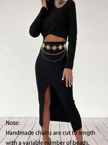 1 件太阳拼布链腰带，性感时尚百搭优雅派对海滩度假休闲装，节日礼物（手工制作，略有变化） - 太陽花 - 查看 9