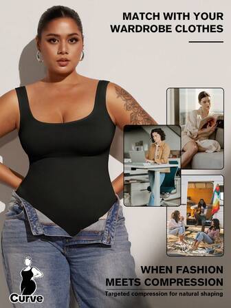 1 Stück Taillenformer Bodysuit für Damen, nahtlose Formwäsche in Große Größen zur Bauchformung