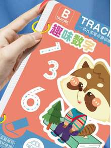 1 Set Of 32 Page Mind Enlightenment Movement Reusable Magic Practice Tracking Workbook Montessori Painting Education Control Training. Back To School Season Books. (Pen Eraser And Snap Ring Colors Are Randomly Assigned) - Multicolor - View 8