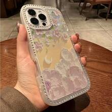 Funda para teléfono 1PC Teléfono Bling de Doble Cara, Parte Trasera Dura Suave a Prueba de Golpes, Multicapa, TPU + PC, Compatible con 16/15/14/13/12/11 Pro/Plus - transparente - Ver 1