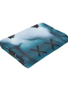 1Pc Kawss Kawaii Kaw Anime Flannel Blanket Gift Cover Blanket, Cozy Plush Flannel Fleece Printed Blanket, Double Blanket, Lightweight Plush, Bed Decoration 50x40inch