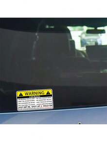 1pc Car Warning Sticker For Windshield, Window, Bumper, Waterproof PVC/Vinyl Stickers For Car Interior Decoration - Yellow - View 7