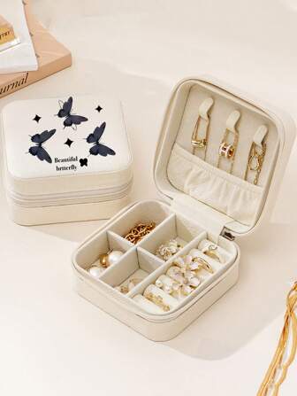 Jewelry Storage Box, Earrings, Necklaces, Accessories Organizer, Rings, Portable Travel Jewelry Box