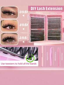 Bộ nối mi giả 640 sợi nhiều màu sắc - Mi giả từng sợi riêng lẻ cho tiệc tùng, sân khấu, độ cong D, độ dài hỗn hợp, mi dày ấn tượng, bộ sản phẩm kèm keo dán, nhíp, dung dịch tẩy mi, cọ, thoải mái khi sử dụng tại nhà, thân thiện với người mới bắt đầu, quà tặng trang điểm hoàn hảo. - Bộ đồ 640 chiếc - Xem 3