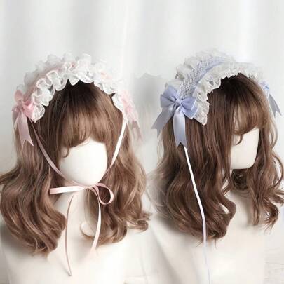 A Cat Ear Lace Lolita Headdress Halloween Costume; Daily Party Travel