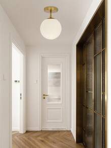 1 件北欧风格吸顶灯，E27 插座，硬接线，适用于阳台、走廊、入口门，不含灯泡