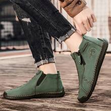 Low-Top, Pure Handcrafted Men's Casual Business Shoes And Outdoor Sports Shoes - màu xanh lá - Xem 8