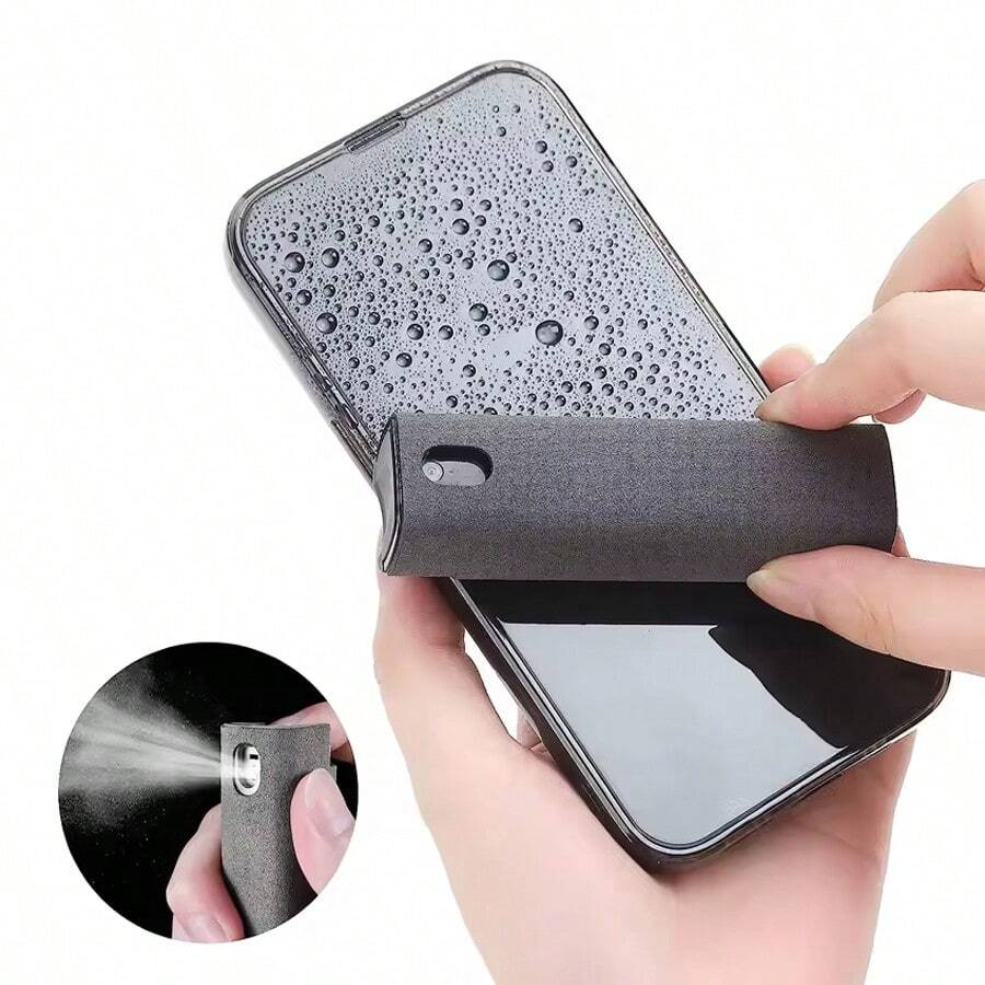 2-In-1 Screen Cleaner Kit For Phone/Laptop/Tablet/TV/Monitor/Car Screens Spray And Wipe Cleaning Tools(No Liquid)