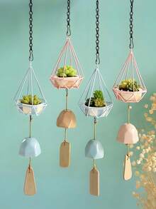 6 件悬挂植物链，黑色植物链，悬挂花篮链，用于悬挂花盆篮套件，带挂钩，用于喂鸟器风铃，室内外装饰，标牌，派对，家居，花园悬挂，万圣节，圣诞节，生日装饰悬挂配件 - 黑色 - 查看 6