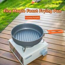 Trwała patelnia zewnętrzna o pojemności 0,9 l ze składanym uchwytem, nieprzywierająca, lekka, przenośna patelnia do smażenia steków, piknik