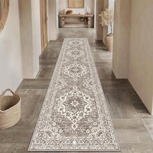 1/2 Set Washable Oriental Area Rug - Rugs For Living Room Soft Carpet For Bedroom Waterproof Floral Distressed Indoor Resistant Non-Shedding Floor Carpets-Beige - Beige - View 8
