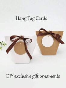 50 Pieces Wedding Round Card Paper Pendants With 50 Hemp Ropes, Blank Diy Round White Cards, Hanging Naming Gifts, Card Pendants For Decorating Gifts, White Round Gift Tags, Gift Cards, Gift Decorations, Gift Box Packaging, White Hanging Tags For Gifts, Wedding Gifts