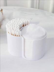 Round Cotton Swab Storage Box, Bathroom Cup-Style Floss Box, Round Cotton Swab Paper Cup Floss Storage Box, Bathroom Pendant Storage Box, Vanity Makeup Storage Box (Transparent) - Multicolor - View 4