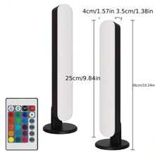1pc/2pcs, Usb Power Supply, Led Light Strip, Rgb Ambient Desk Lamp, 24 Key Remote Control, Multi-Color, Suitable For Gaming, Tv, Bedroom, Desk Lamp Decoration, Fantasy Theme, Ball Occasions