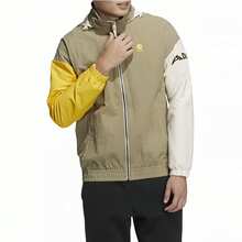 Adidas Chaqueta deportiva NEO para hombre, con cuello alto, tejido en bloques de color, resistente al viento, deportiva e informal - Multicolor - Ver 2