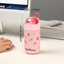 Miniso 280ml/9oz   Cute Cartoon Stainless Steel Insulated Water Bottle, Portable  Mug, Children Gift - Pink - View 5