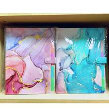 Stylish Funky File Organizer With 5 Pockets And 16 Labels, Natural Marble Expanding File Folder, Make Your Study, Life And Work Be Different - 8 Patterns Optional Back To School,Back To School,School Supplies