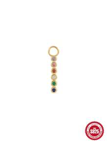 1 pieza Pendiente de plata de ley 925 con circonita de color piedra lunar para mujer, pendiente vintage, accesorio de regalo para ella, para boda, fiesta o regreso a clases