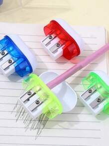 Personalizowana temperówka w kształcie słuchawki z dwoma otworami, niestandardowe małe i duże otwory do temperowania kredek do brwi i ołówków, artykuły szkolne, spersonalizowana temperówka do nagród szkolnych