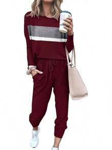Lounge Sets For Women Two Piece Travel Outfits Sweatsuits 2 Piece Fashion 2025 Pajamas Fall Clothes For Women Halloween Christmas New Year