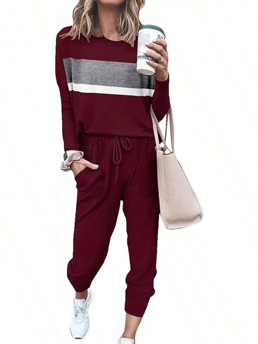 Lounge Sets For Women Two Piece Travel Outfits Sweatsuits 2 Piece Fashion 2025 Pajamas Fall Clothes For Women Halloween Christmas New Year