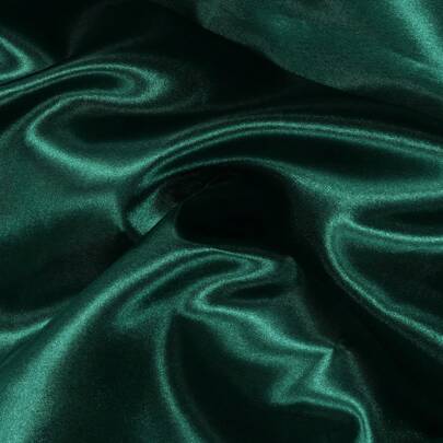 Hunter Green Satin Fabric 3 Yards, 63" Wide Shiny Silky Fabric For Dress, Shirts, Table Runner, Napkin, Tablecloth, Wedding Decor, DIY Crafts