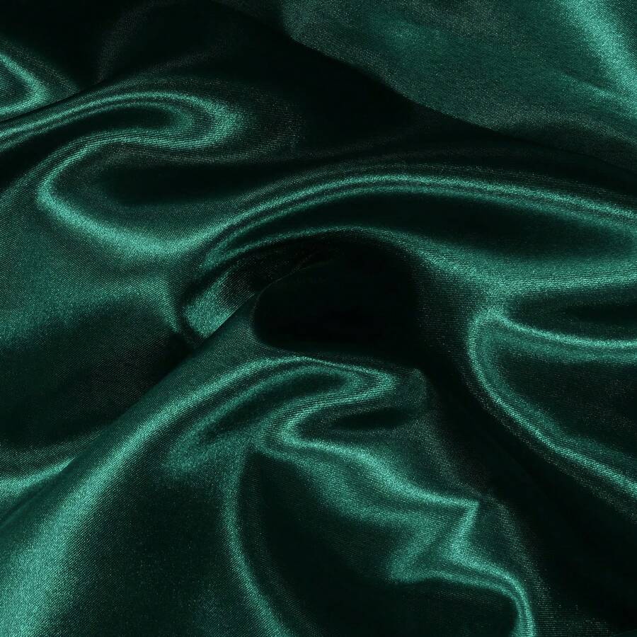 Hunter Green Satin Fabric 3 Yards, 63" Wide Shiny Silky Fabric For Dress, Shirts, Table Runner, Napkin, Tablecloth, Wedding Decor, DIY Crafts